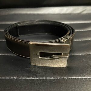 Gucci Black Leather Belt